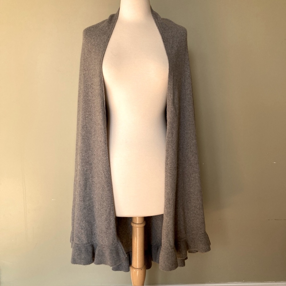 MIRIAM JOY 100% Cashmere Ruffle Shawl NWOT